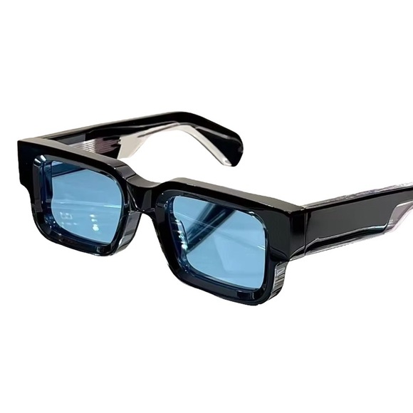 Luxury Polarized Fashion Sunglasses (Black Frame, Azul Lense) - Picture 2 of 5